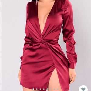Burgundy dress